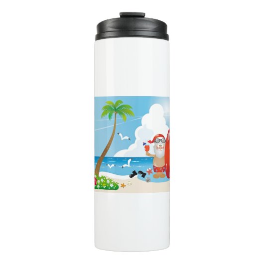 Bouteilles Isothermes surfer santa claus (Devant)