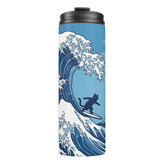 Bouteilles Isothermes Surf's Up, Kanagawa – Le Chat Surfeur de la Grande
