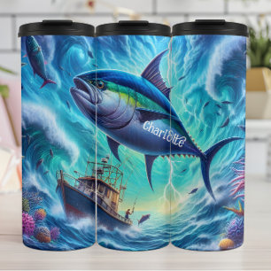 Bouteilles Isothermes Surge de thon : Bateau, tempête, énergie océanique