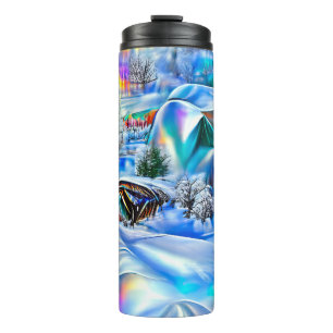 Bouteilles Isothermes Surreal Winter Wonderland avec lumière Iridescente