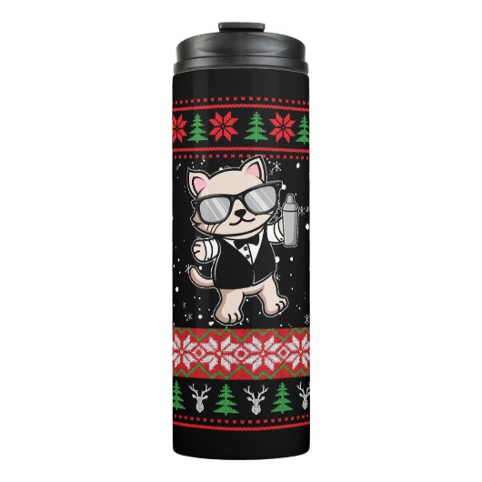Bouteilles Isothermes Sweater de Barman Ugly Christmas (Devant)