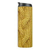 Bouteilles Isothermes Sweater jaune douillet : Arrière - plan texturé (Tourné sur la droite)