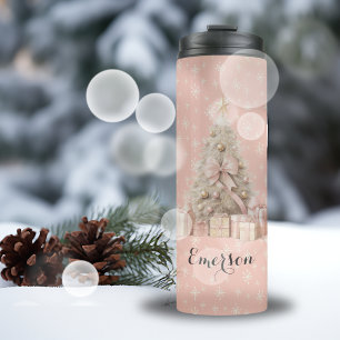 Bouteilles Isothermes Sweet Pink Christmas Tree & salutations personnali