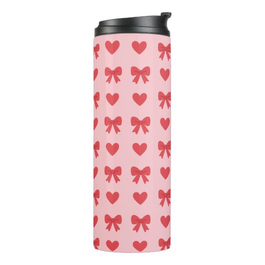 Bouteilles Isothermes Sweet Pink Hearts & Bows Pattern (Tourné sur la gauche)