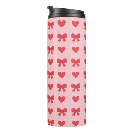 Bouteilles Isothermes Sweet Pink Hearts & Bows Pattern (Tourné sur la droite)