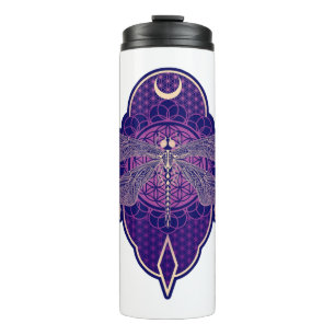 Bouteilles Isothermes Symbole de la Fleur Mandala de Vie Géométrique