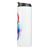 Bouteilles Isothermes Symbole d'infini avec plume arc-en-ciel (Tourné sur la droite)