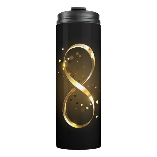 Bouteilles Isothermes Symbole d'infini doré (Devant)