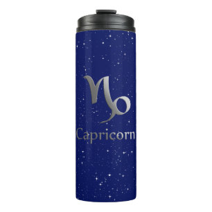 Bouteilles Isothermes Symbole du zodiaque pour le Capricorne sur un bleu