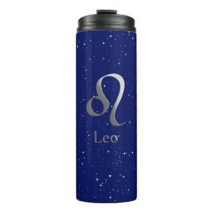 Bouteilles Isothermes Symbole du zodiaque pour le Lion sur un bleu nuit