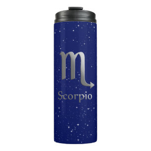 Bouteilles Isothermes Symbole du zodiaque pour le Scorpion sur un bleu n