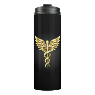 Bouteilles Isothermes Symbole Polygonal Or Caduceus