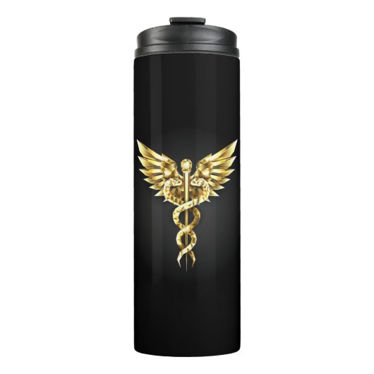 Bouteilles Isothermes Symbole Polygonal Or Caduceus (Devant)