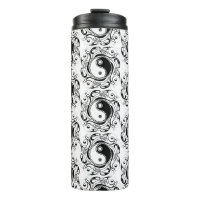 Symbole Yin & Yang Tatouage Noir et Blanc
