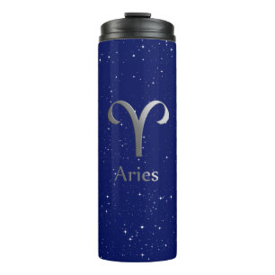Bouteilles Isothermes Symbole zodiaque pour les baies sur le bleu profon