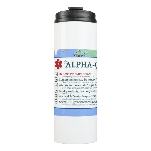 BOUTEILLES ISOTHERMES SYNDROME ALPHA-GAL TUMBLER (Devant)