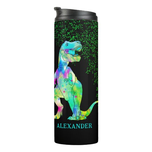 Bouteilles Isothermes T-Rex Dinosaur Ajouter un nom (Tourné sur la droite)