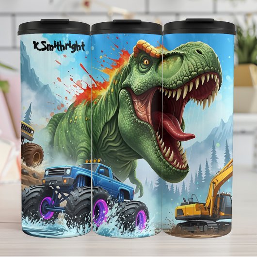 Bouteilles Isothermes T-Rex Monster Trucks Construction Chaos