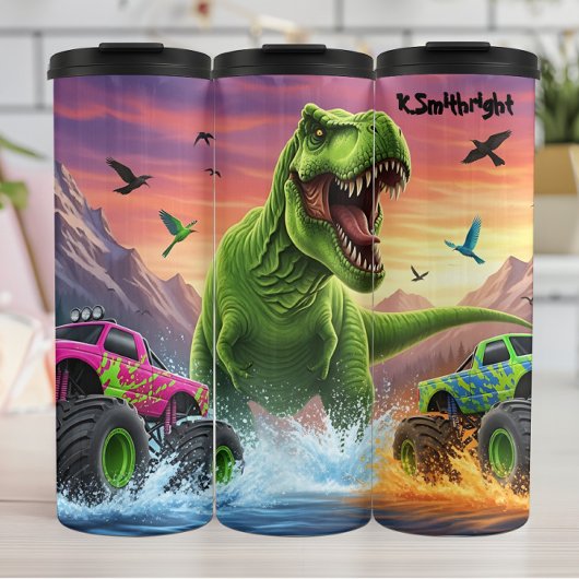 Bouteilles Isothermes T-Rex Monster Trucks Water Splash