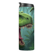Bouteilles Isothermes T-Rex Vert Rugissant Jungle (Tourné sur la droite)