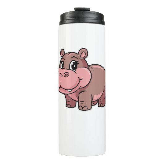 Bouteilles Isothermes T-Shirt à manches longues pour bébé mignon Hippo M (Devant)