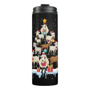 Bouteilles Isothermes T-shirt Chèvres d'arbre de Noël