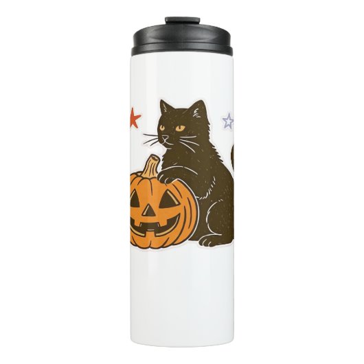 Bouteilles Isothermes T-shirt classique éffrayant pour Halloween Kitty (Devant)