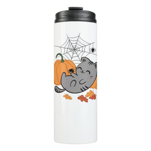 Bouteilles Isothermes T-shirt classique Halloween Kitty et Spiders (Devant)