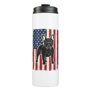 Bouteilles Isothermes T-shirt drapeau patriotique vintage bouledogue fra