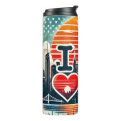 Bouteilles Isothermes T-shirt Sunset Skyline de New York (Tourné sur la gauche)