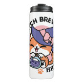 Bouteilles Isothermes Tabby Witch Brew – Cute Halloween Cat Design (Devant)