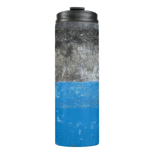 Bouteilles Isothermes Tableau abstrait bleu et blanc (Devant)