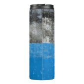 Bouteilles Isothermes Tableau abstrait bleu et blanc (Dos)