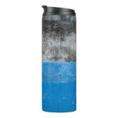 Bouteilles Isothermes Tableau abstrait bleu et blanc (Tourné sur la droite)