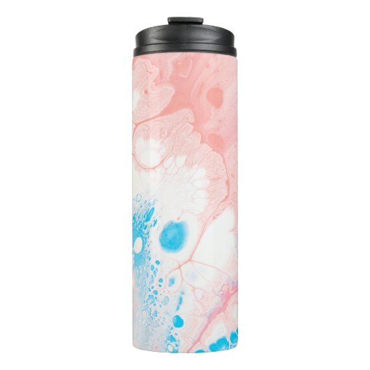 Bouteilles Isothermes Tableau abstrait bleu et blanc (Devant)