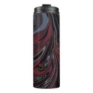 Bouteilles Isothermes Tableau abstrait gris et rouge