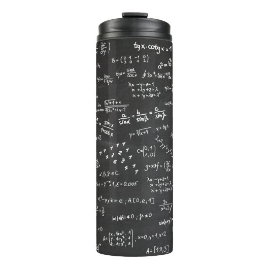 Bouteilles Isothermes Tableau noir avec formules mathématiques (Devant)