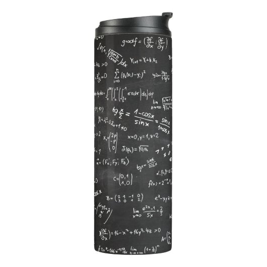 Bouteilles Isothermes Tableau noir avec formules mathématiques (Tourné sur la gauche)