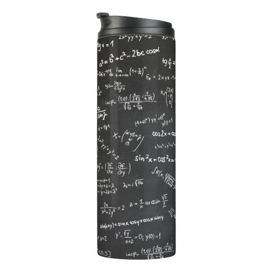 Bouteilles Isothermes Tableau noir avec formules mathématiques (Tourné sur la droite)