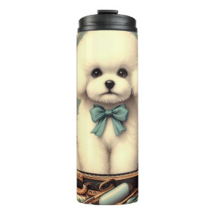 Bouteilles Isothermes Tableau vintage Bichon Frisé