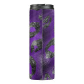 Bouteilles Isothermes Taches d'impression léopard guépard noir et violet (Dos)