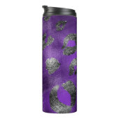 Bouteilles Isothermes Taches d'impression léopard guépard noir et violet (Tourné sur la droite)