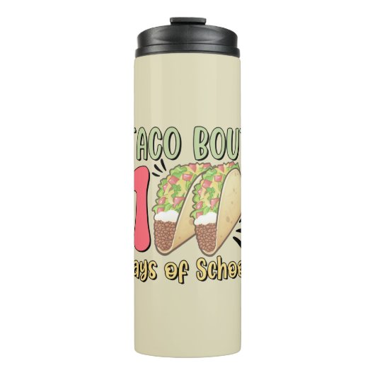 Bouteilles Isothermes Taco Bout 100 jours d'école (Devant)