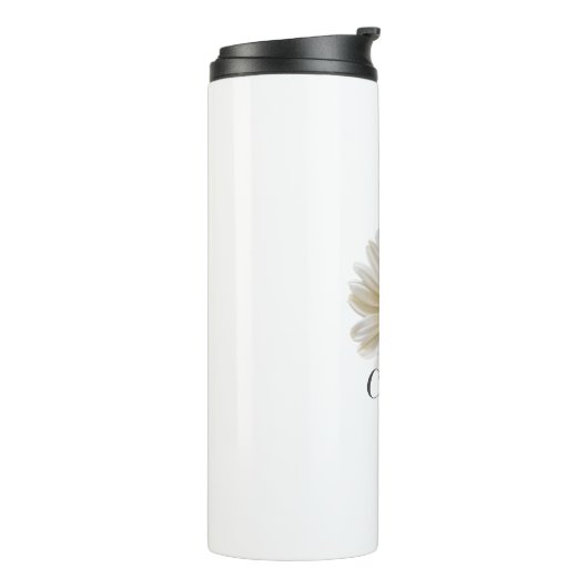 Bouteilles Isothermes Taille blanche unique avec nom personnalisé (Tourné sur la gauche)