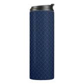 Bouteilles Isothermes Tall blue travel mug with a black lid (Tourné sur la gauche)