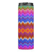 Bouteilles Isothermes Tall travel mug with a vibrant zigzag pattern (Dos)