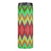 Bouteilles Isothermes Tall tumbler featuring vibrant zigzag patterns (Dos)