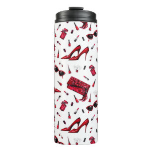 Bouteilles Isothermes talons rouges, motif d'accessoires de mode.