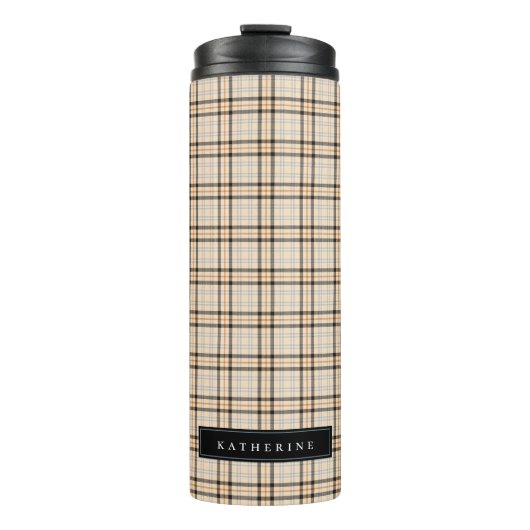 Bouteilles Isothermes Tan Tartan Plaid Motif (Devant)