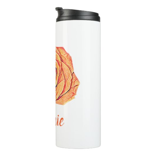 Bouteilles Isothermes Tangérine tropicale inoxydable (Tourné sur la droite)